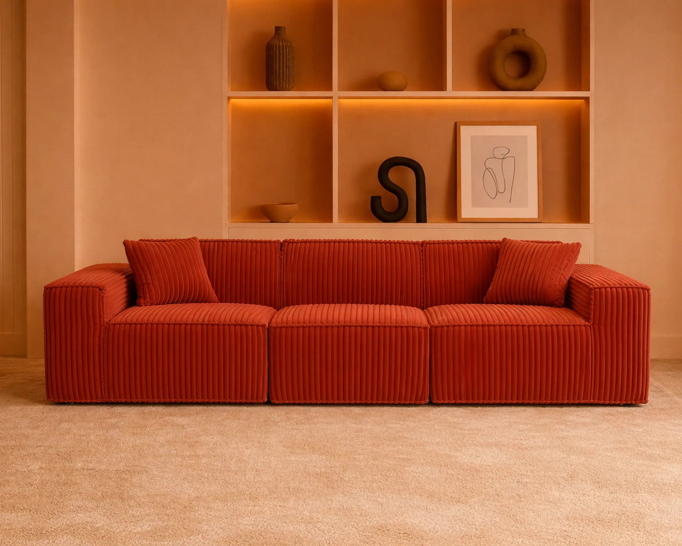 Puffy Domino Three Seater