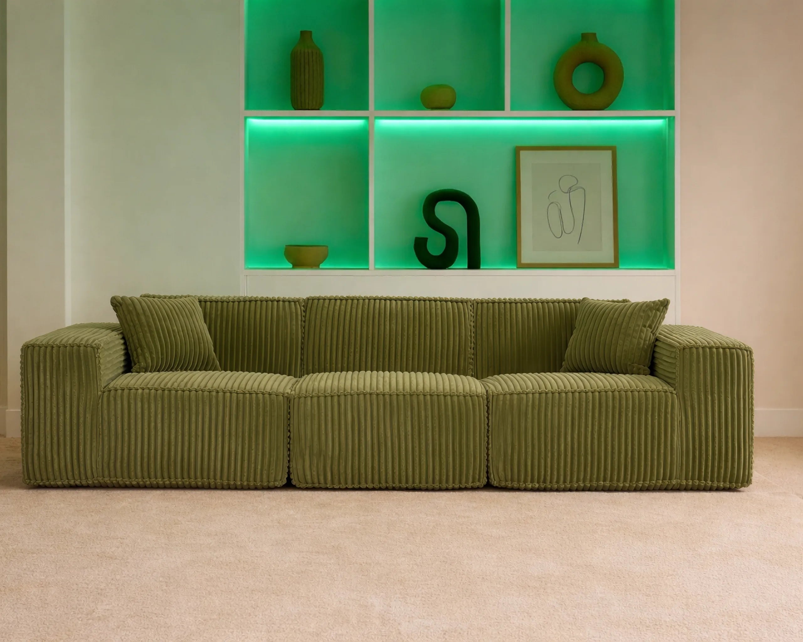 Puffy Domino Three Seater